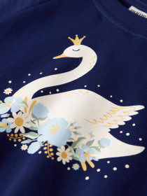 NAME IT Sweatshirt Venus Beacon Blue Princess Swan